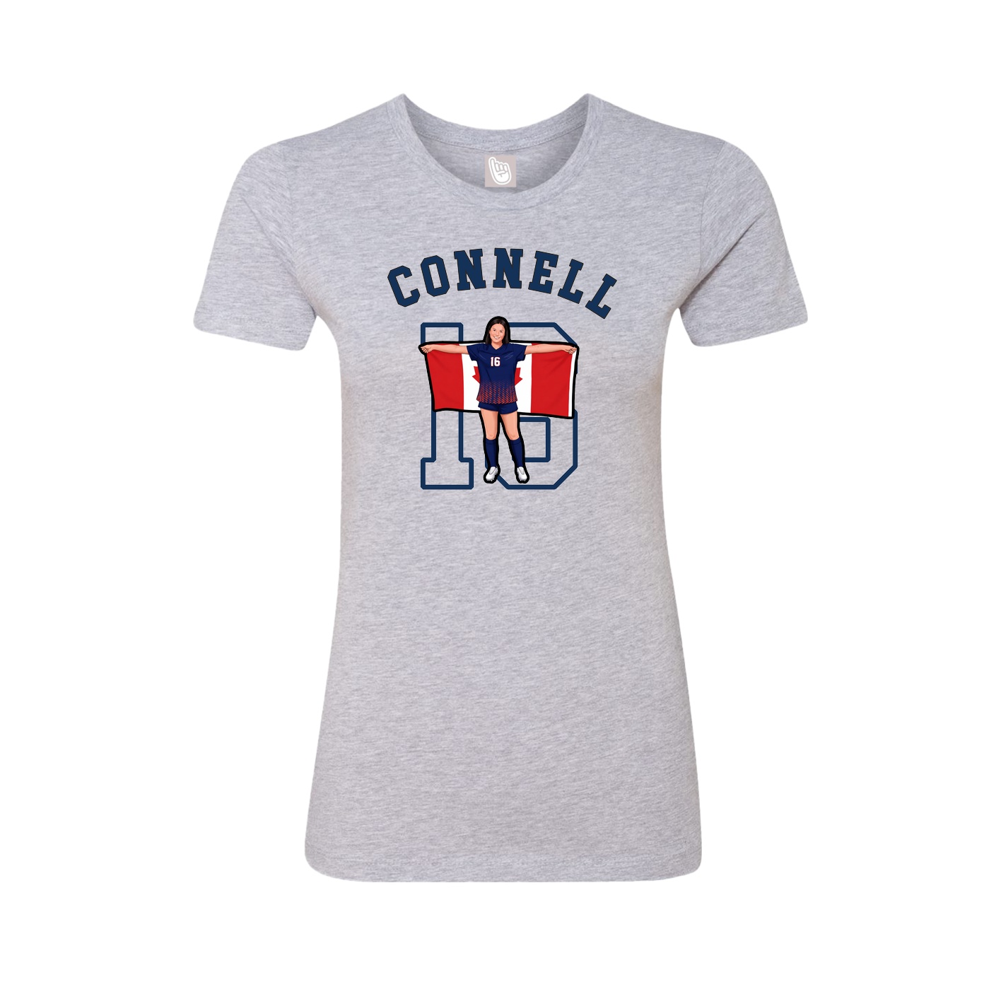 Fitted Women's Tee — Shirsey Arch in Grey