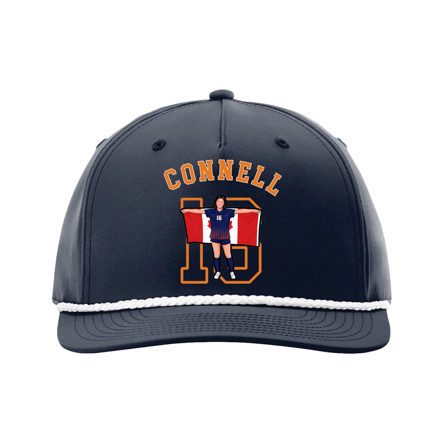 Five-Panel Classic Rope Cap — Shirsey Arch in Navy