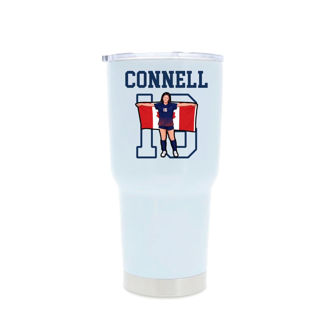 30oz Stainless Steel Tumbler — Shirsey in White