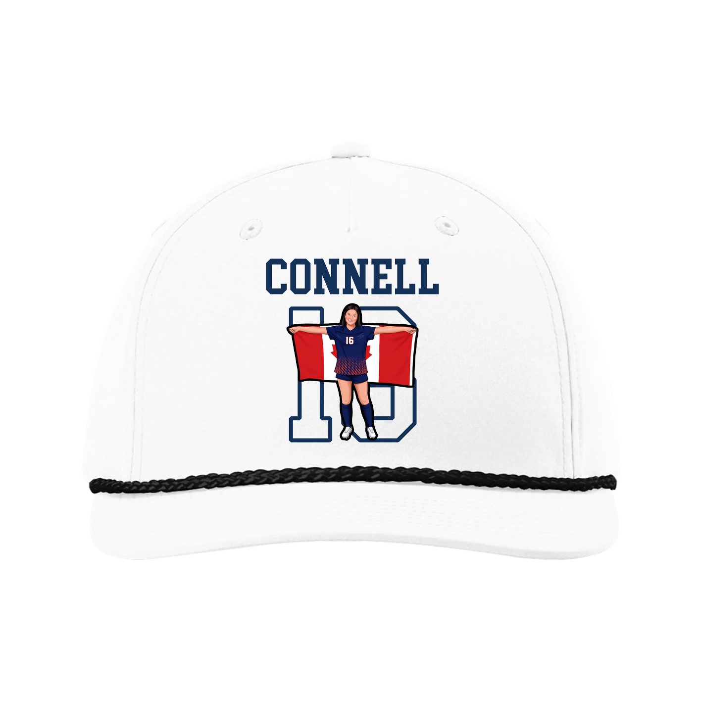 Five-Panel Classic Rope Cap — Shirsey in White