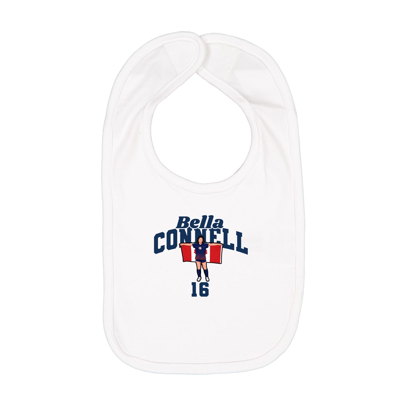 Infant Bib — Signature Arch in White