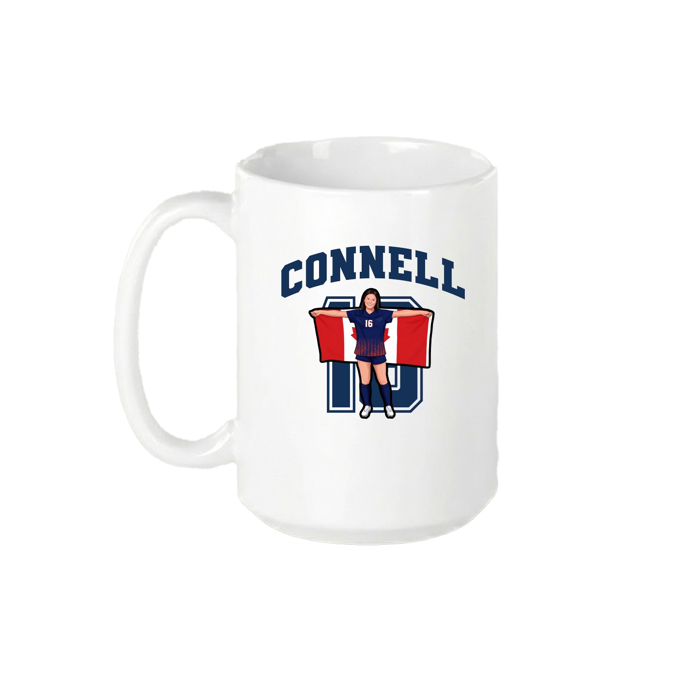 15oz Coffee Mug — Number in White