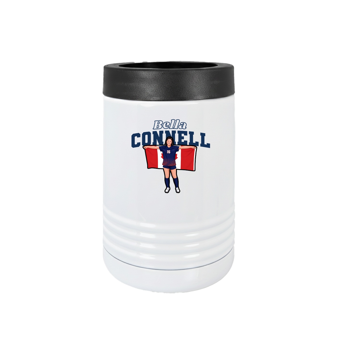 Beverage Holder — Name Arch in White