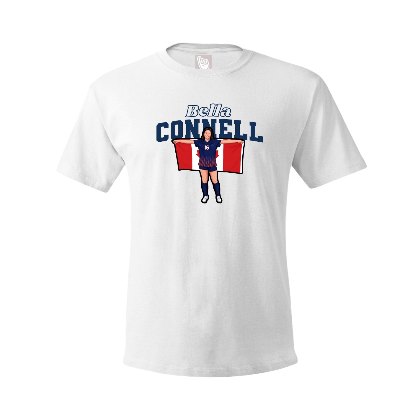 Youth Tee — Name Arch in White