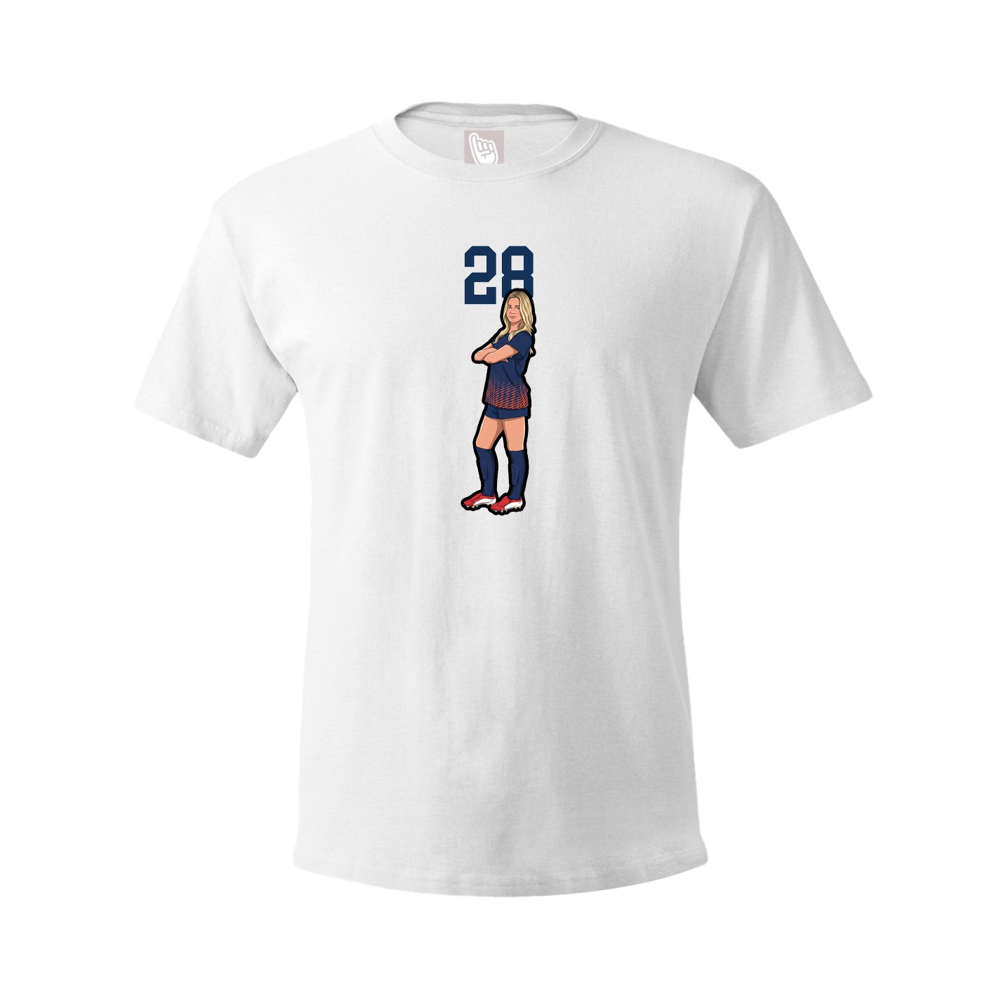 Youth Tee — Number Top in White