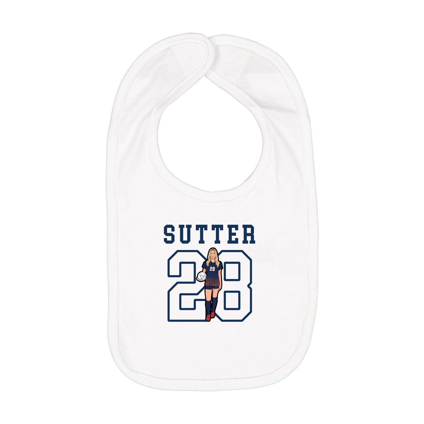 Infant Bib — Shirsey in White