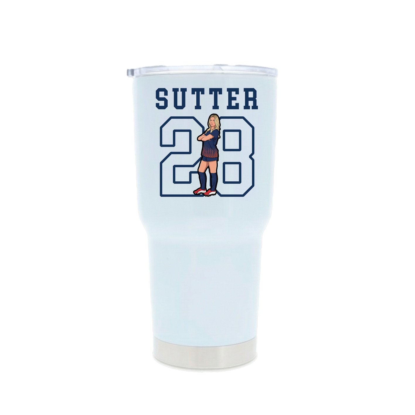 30oz Stainless Steel Tumbler — Shirsey in White