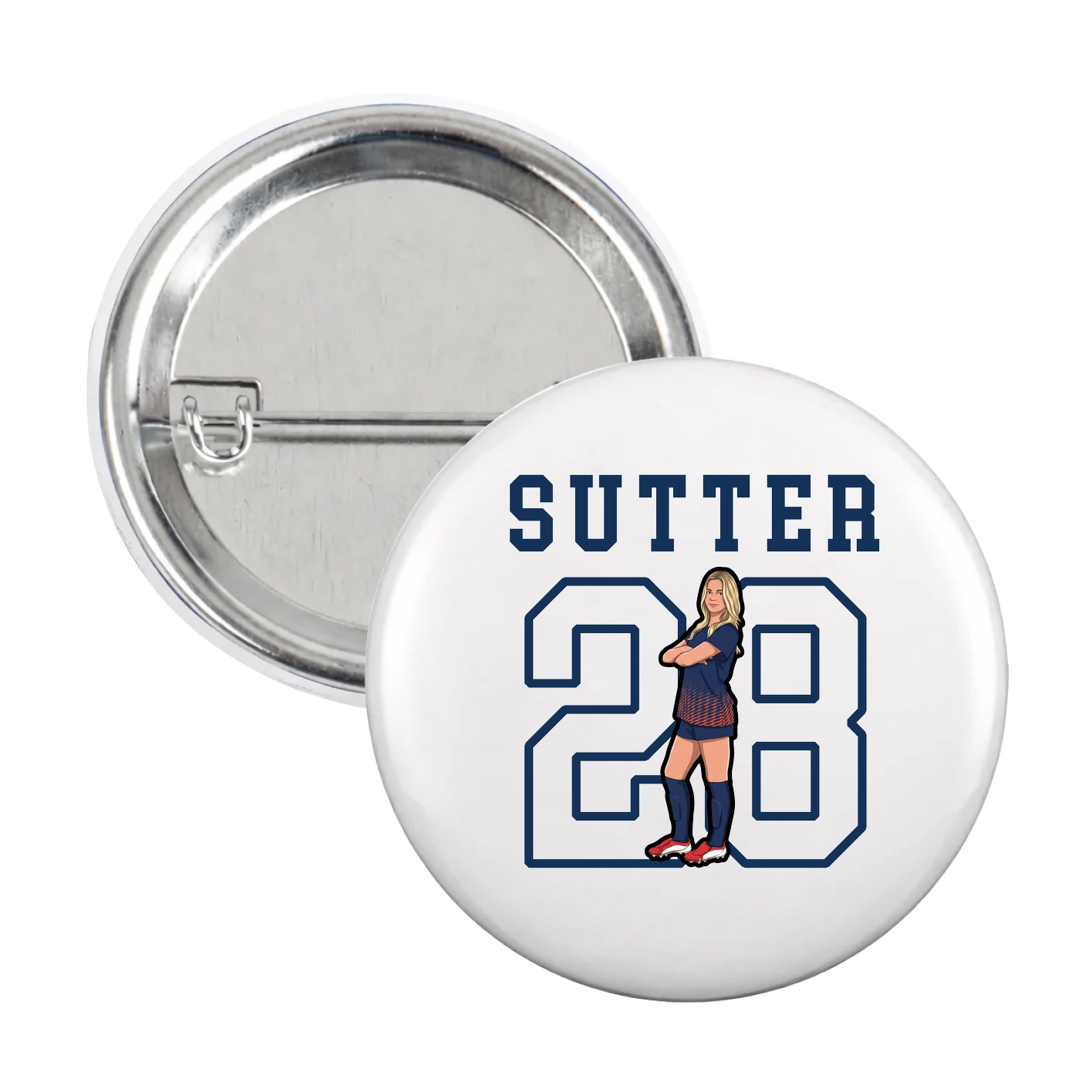 Game Day Button — Shirsey in White