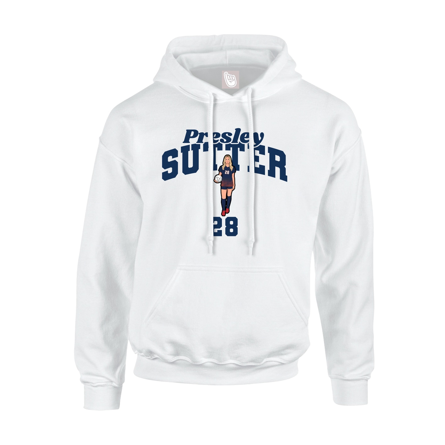 Hoodie — Signature Arch in White