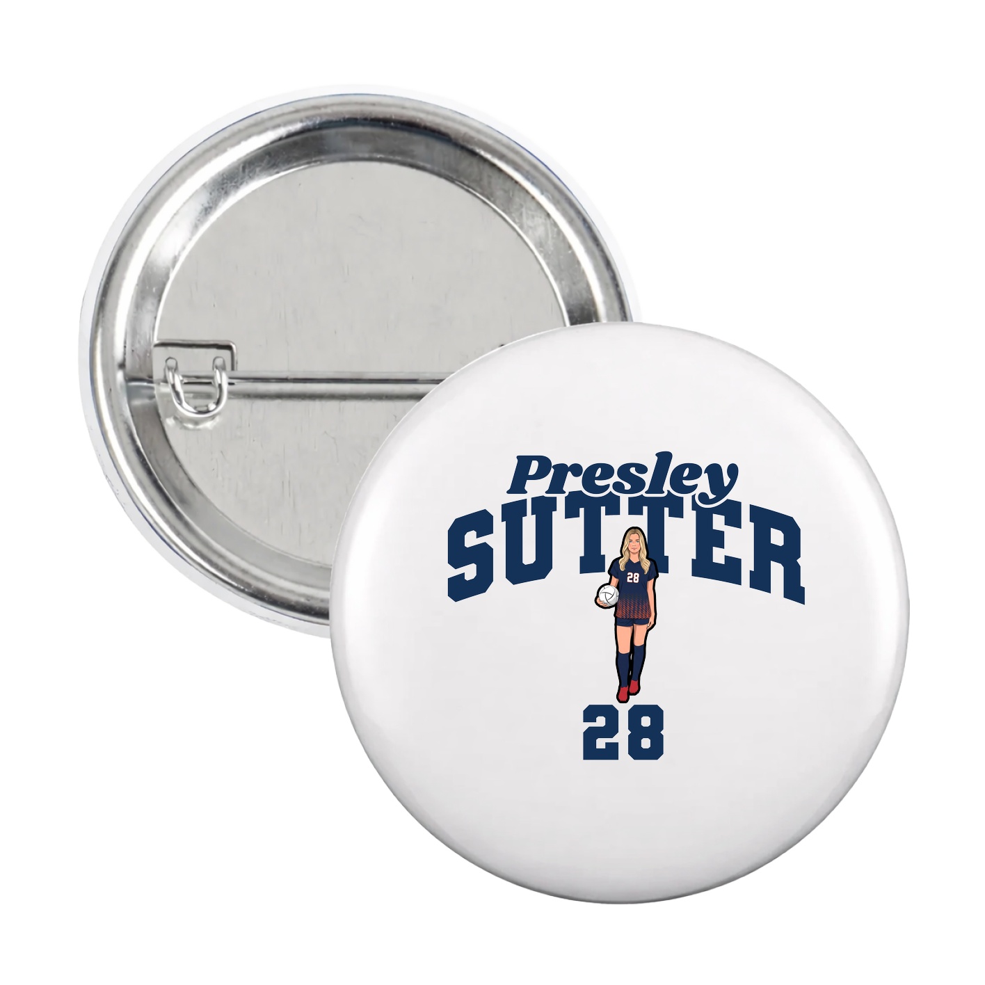 Game Day Button — Signature Arch in White