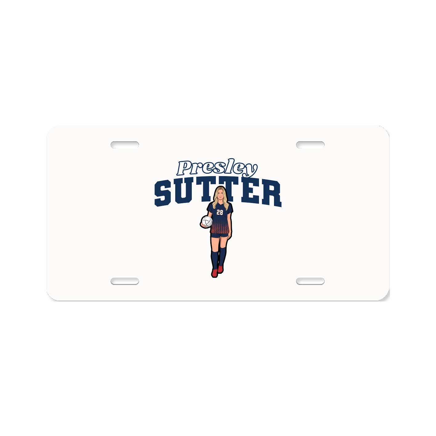 License Plate — Name Arch in Classic