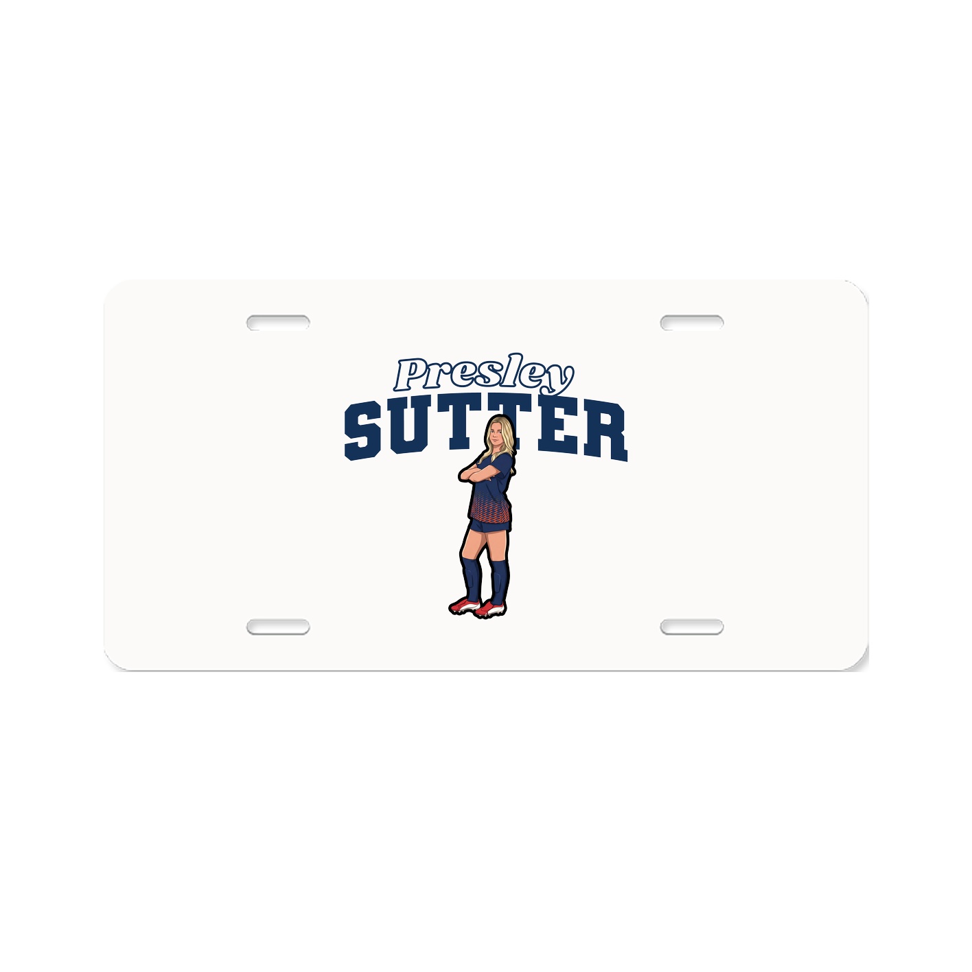 License Plate — Name Arch in Classic