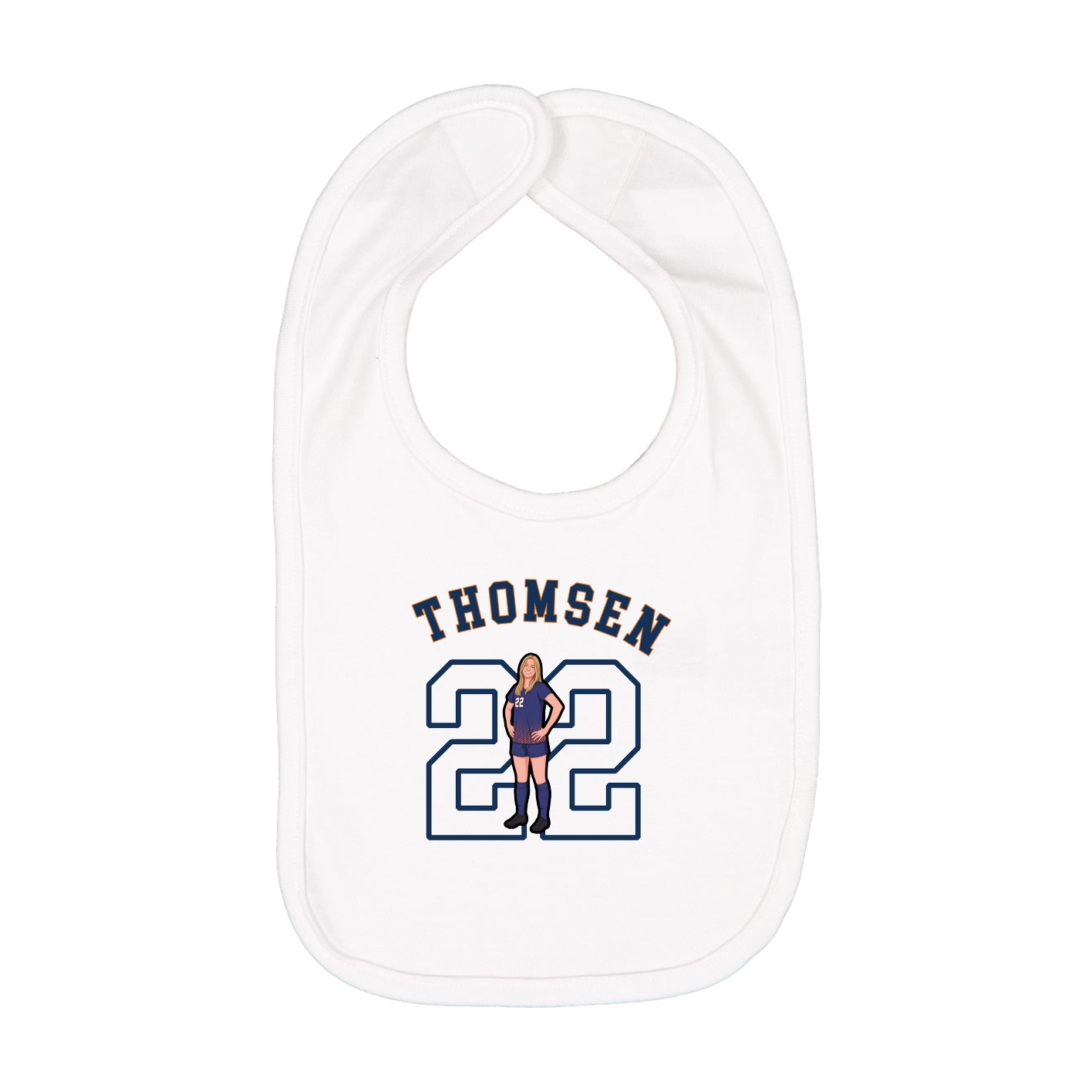 Infant Bib — Shirsey Arch in White