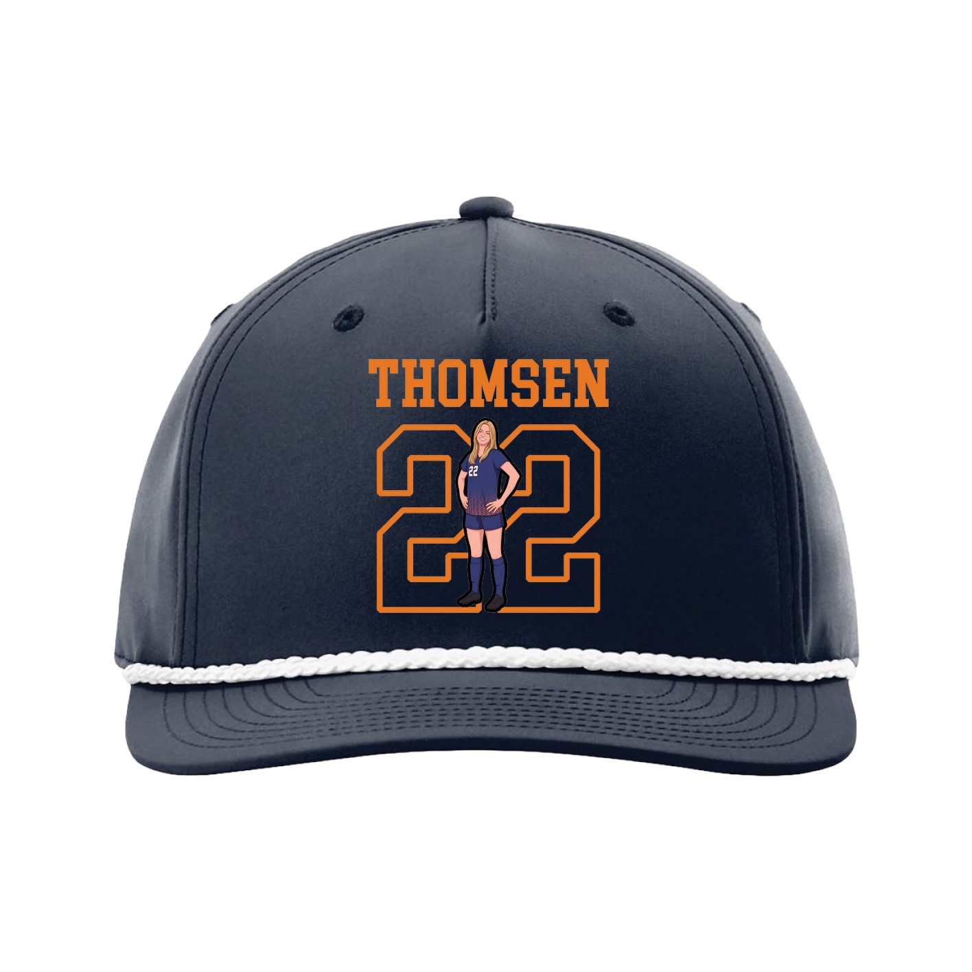 Five-Panel Classic Rope Cap — Shirsey in Navy