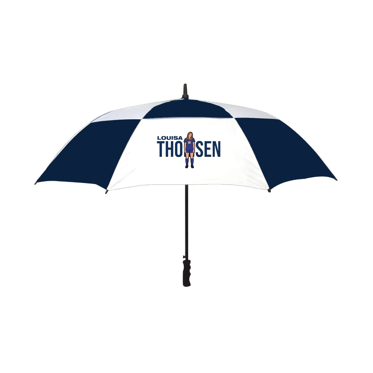 Golf Umbrella — Player Name in Navy