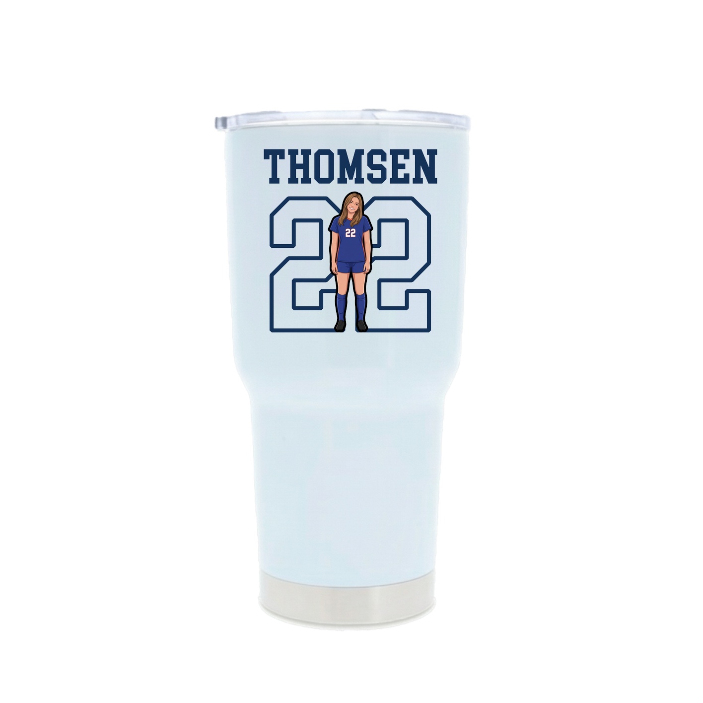 30oz Stainless Steel Tumbler — Shirsey in White