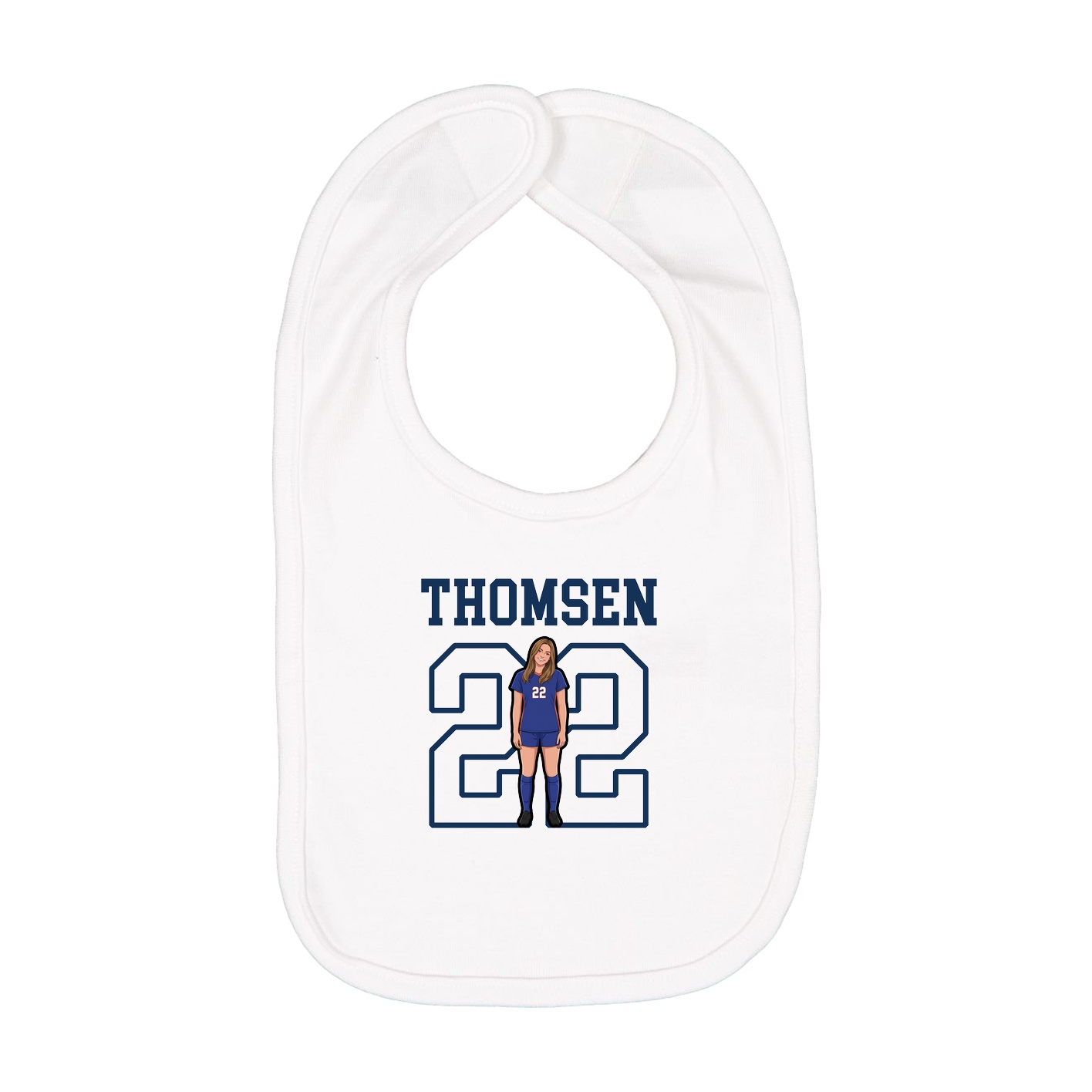 Infant Bib — Shirsey in White