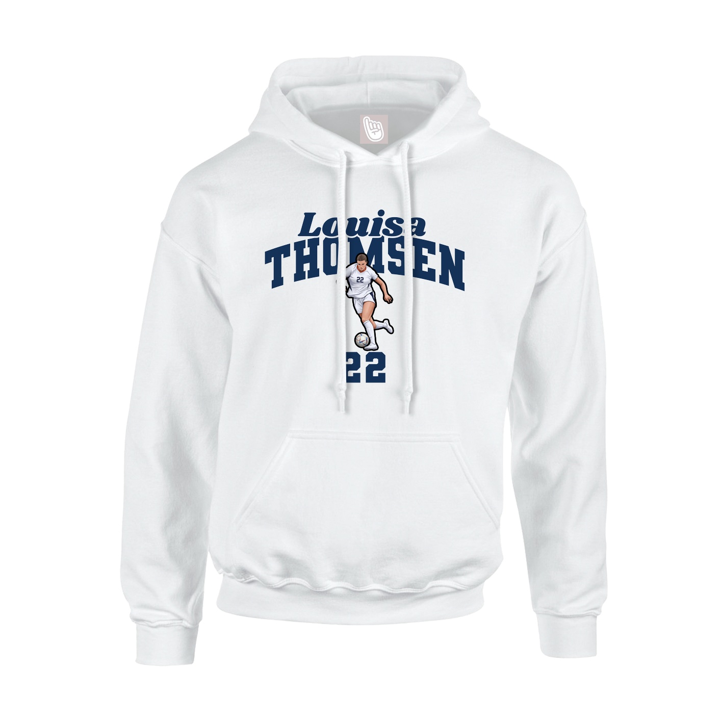 Hoodie — Signature Arch in White