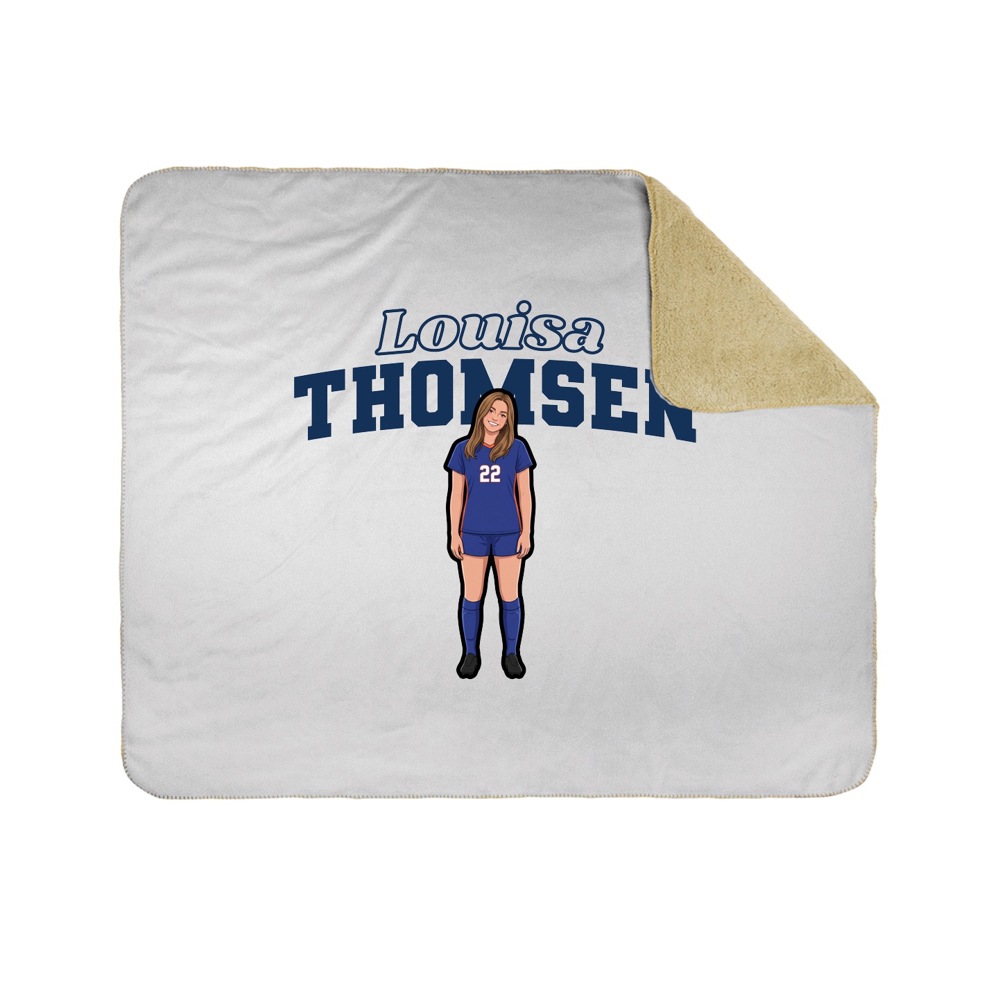 Throw Blanket — Name Arch in White