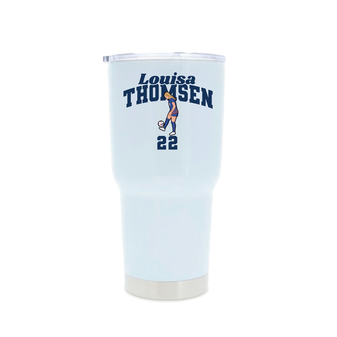 30oz Stainless Steel Tumbler — Signature Arch in White
