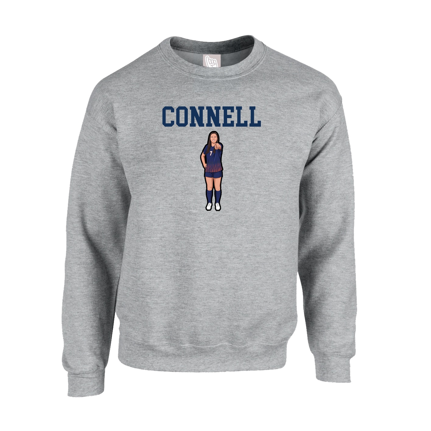 Fleece Crew — Shirsey in Grey