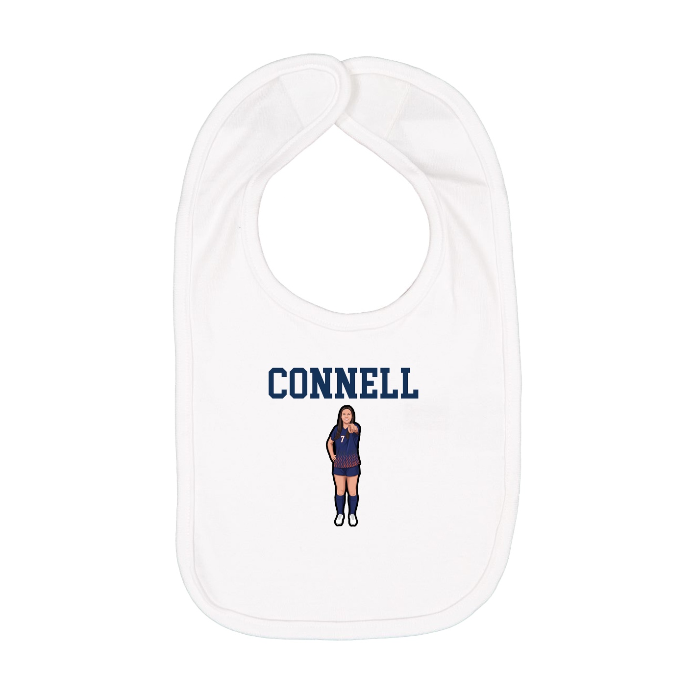 Infant Bib — Shirsey in White