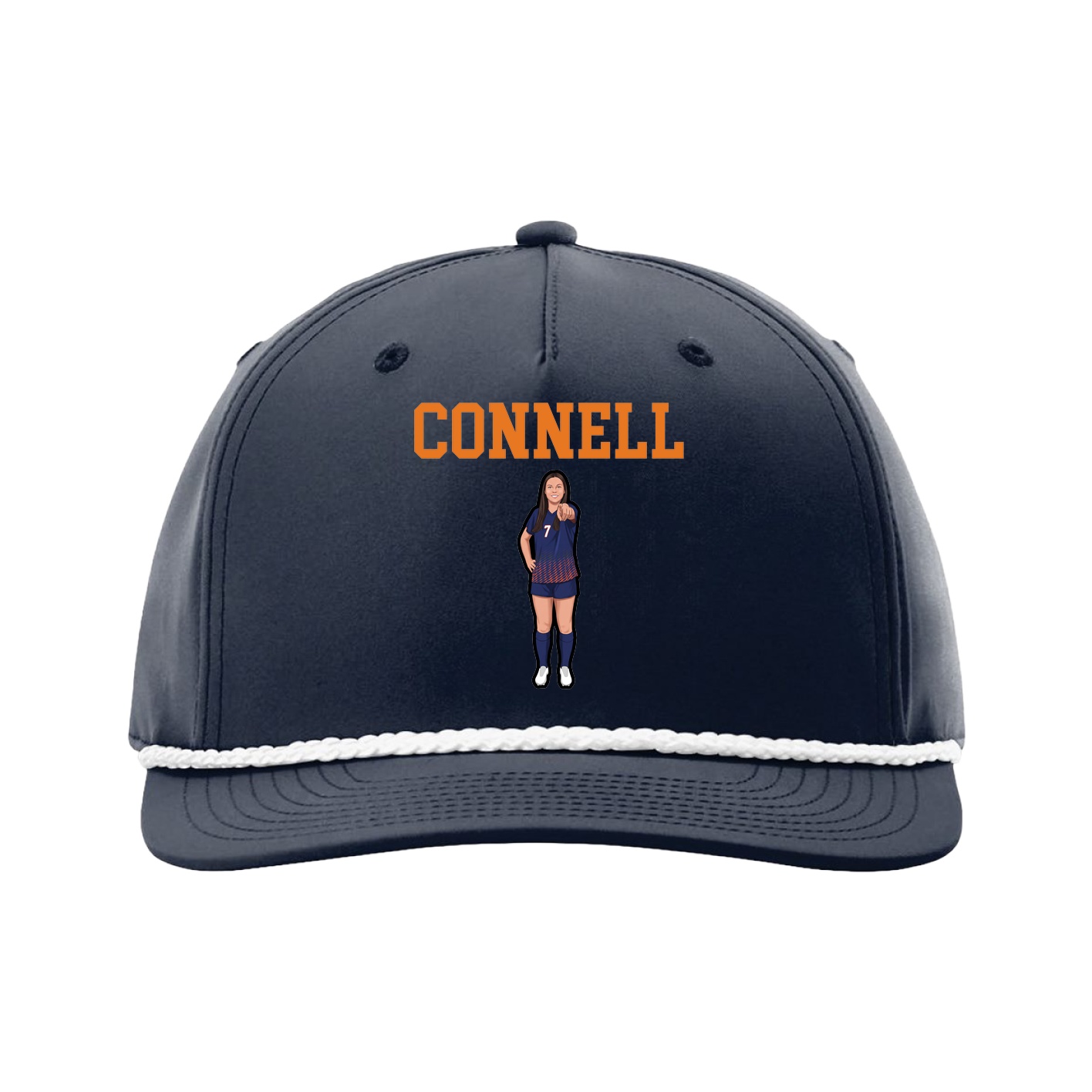 Five-Panel Classic Rope Cap — Shirsey in Navy