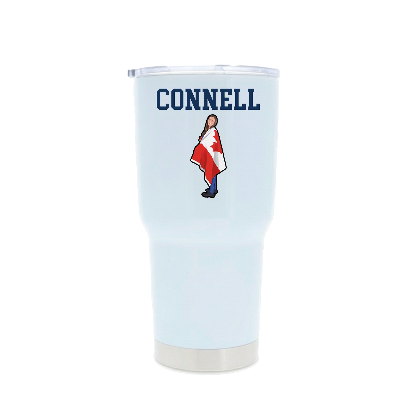 30oz Stainless Steel Tumbler — Shirsey in White