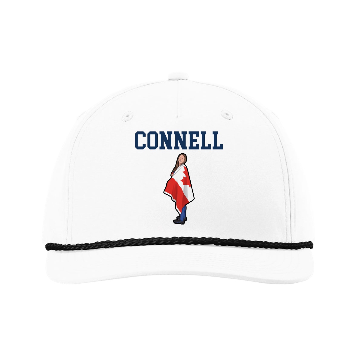 Five-Panel Classic Rope Cap — Shirsey in White