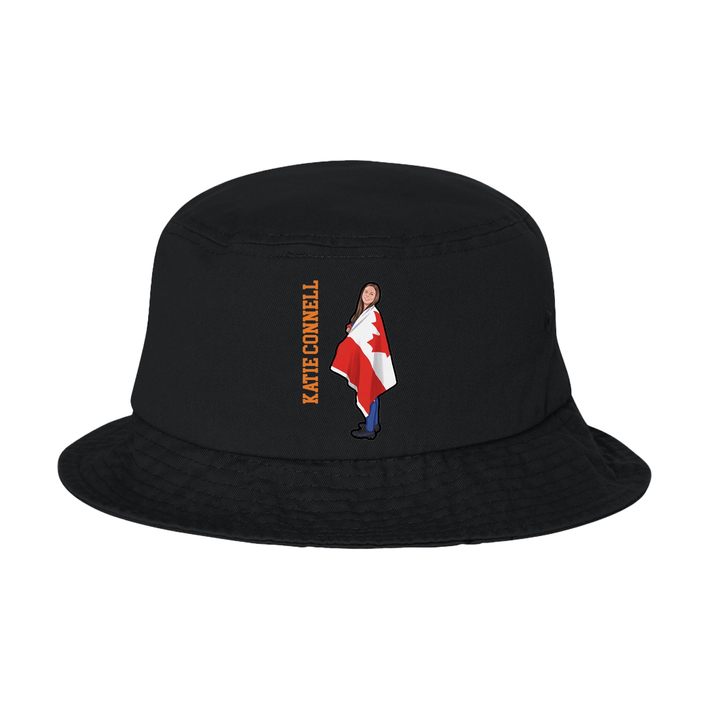 Bucket Cap — Name Vertical in Black