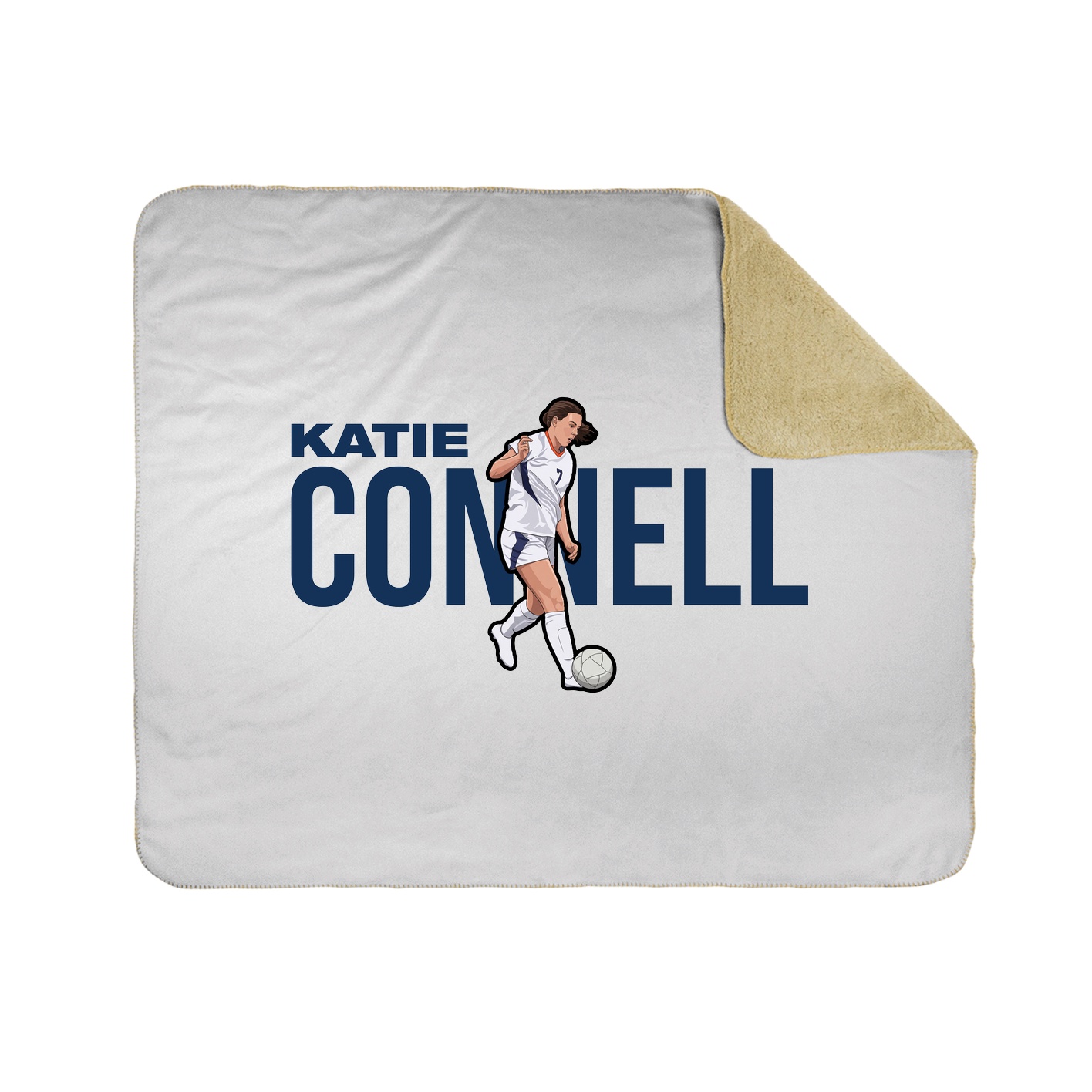 Throw Blanket — Player Name in White
