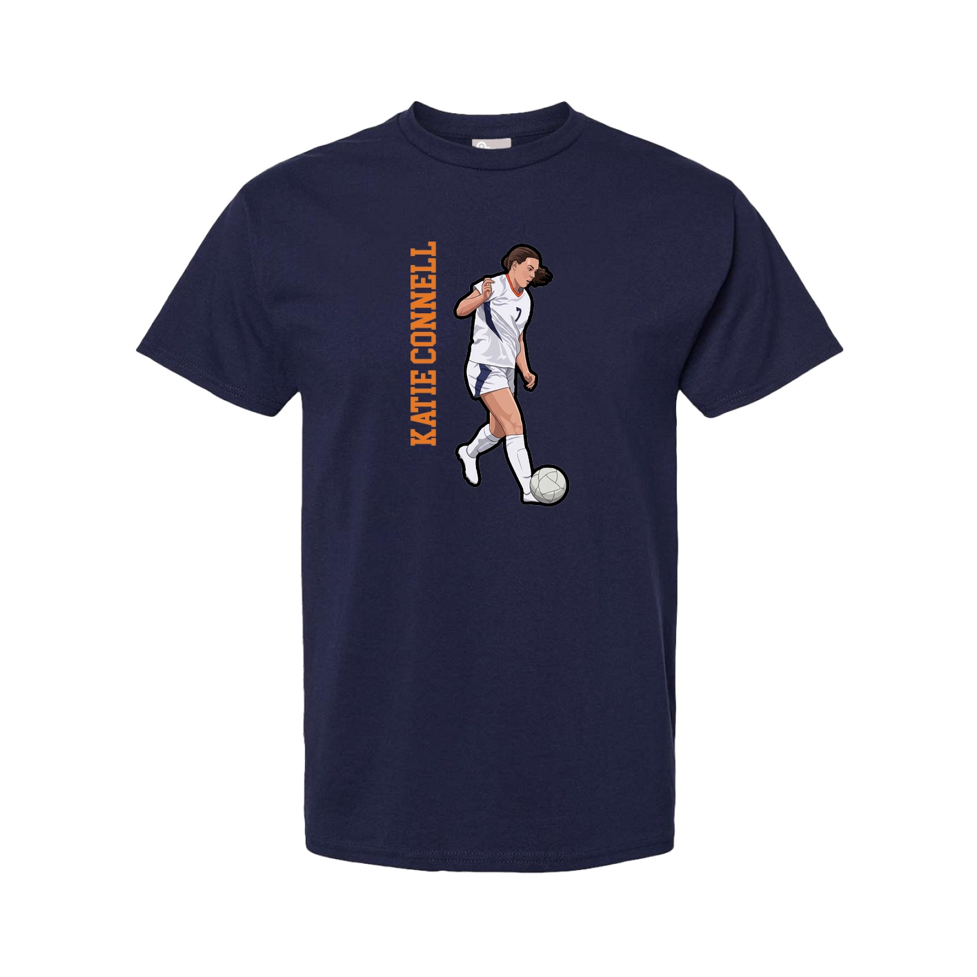 Youth Tee — Name Vertical in Navy