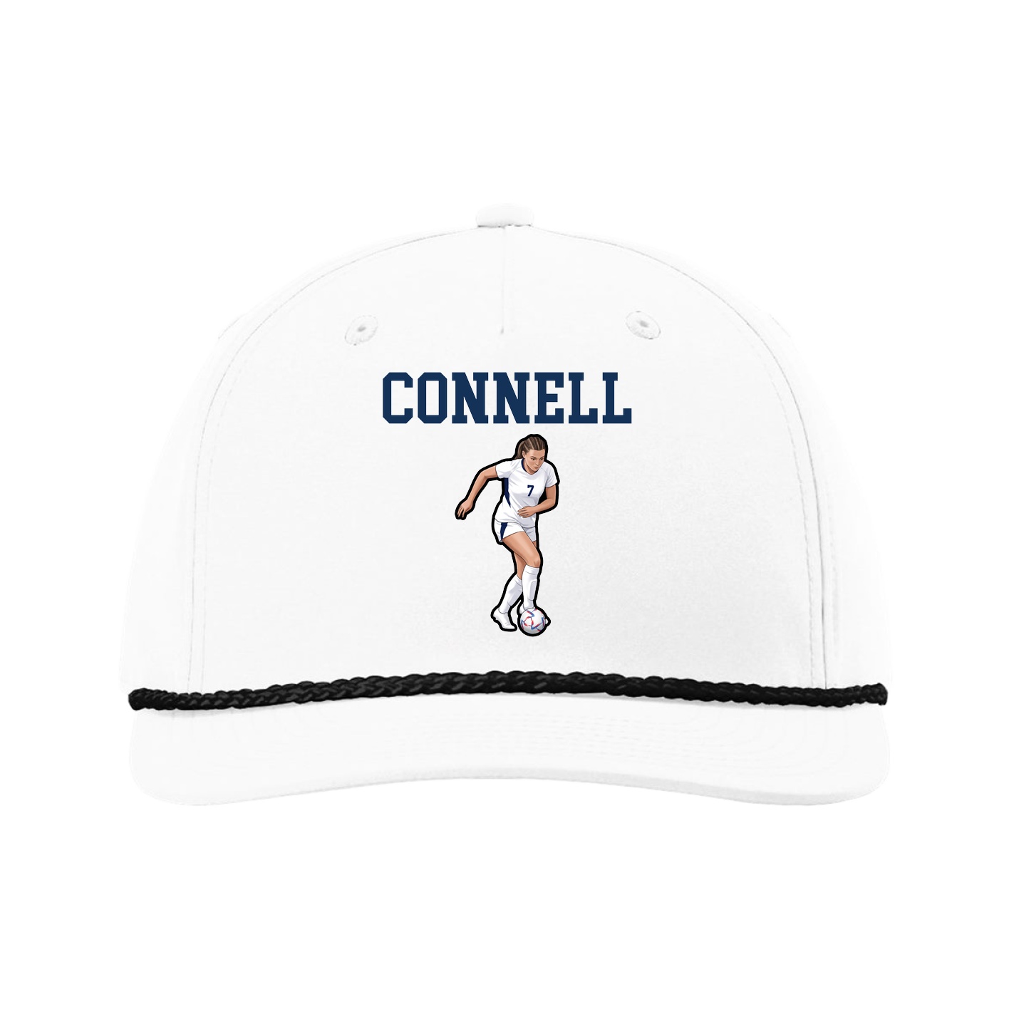 Five-Panel Classic Rope Cap — Shirsey in White