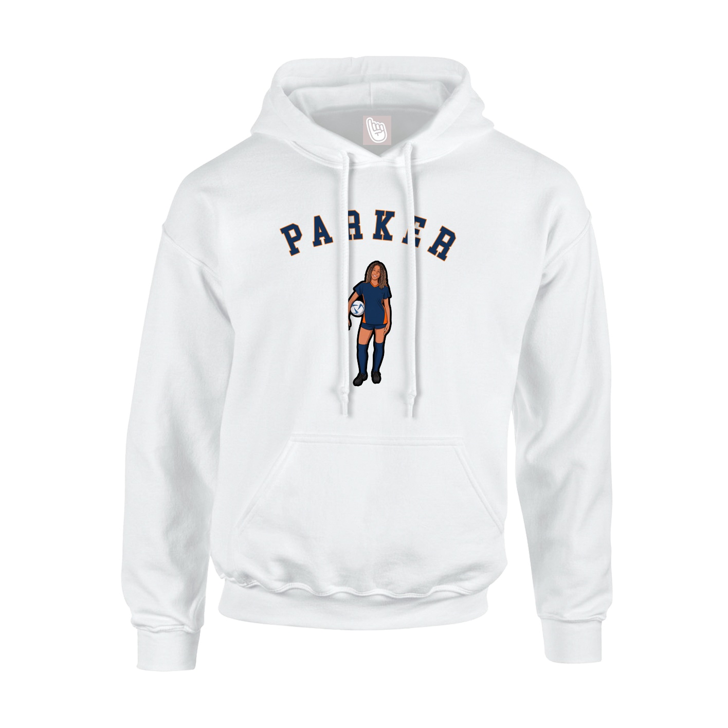 Youth Hoodie — Shirsey Arch in White