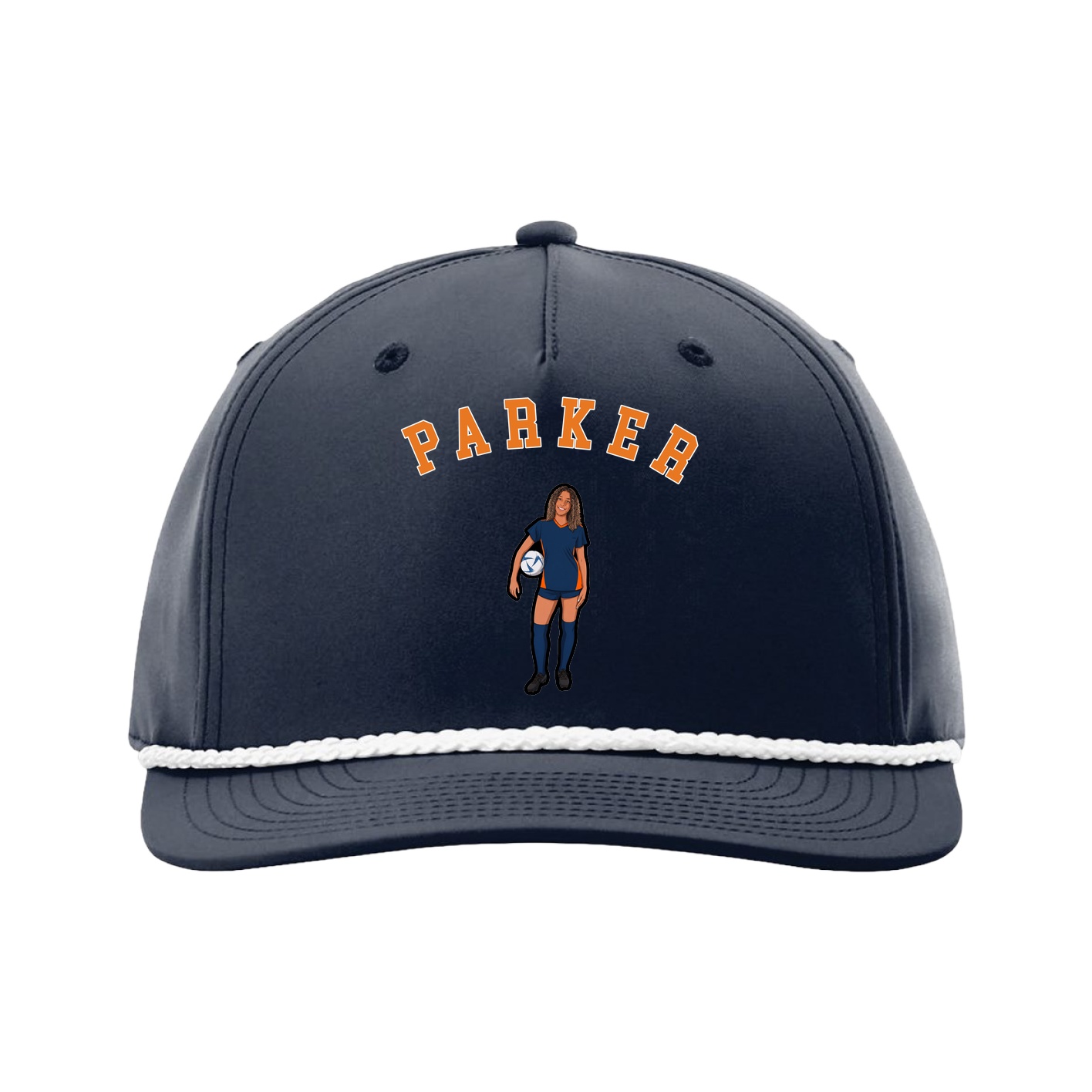 Five-Panel Classic Rope Cap — Shirsey Arch in Navy