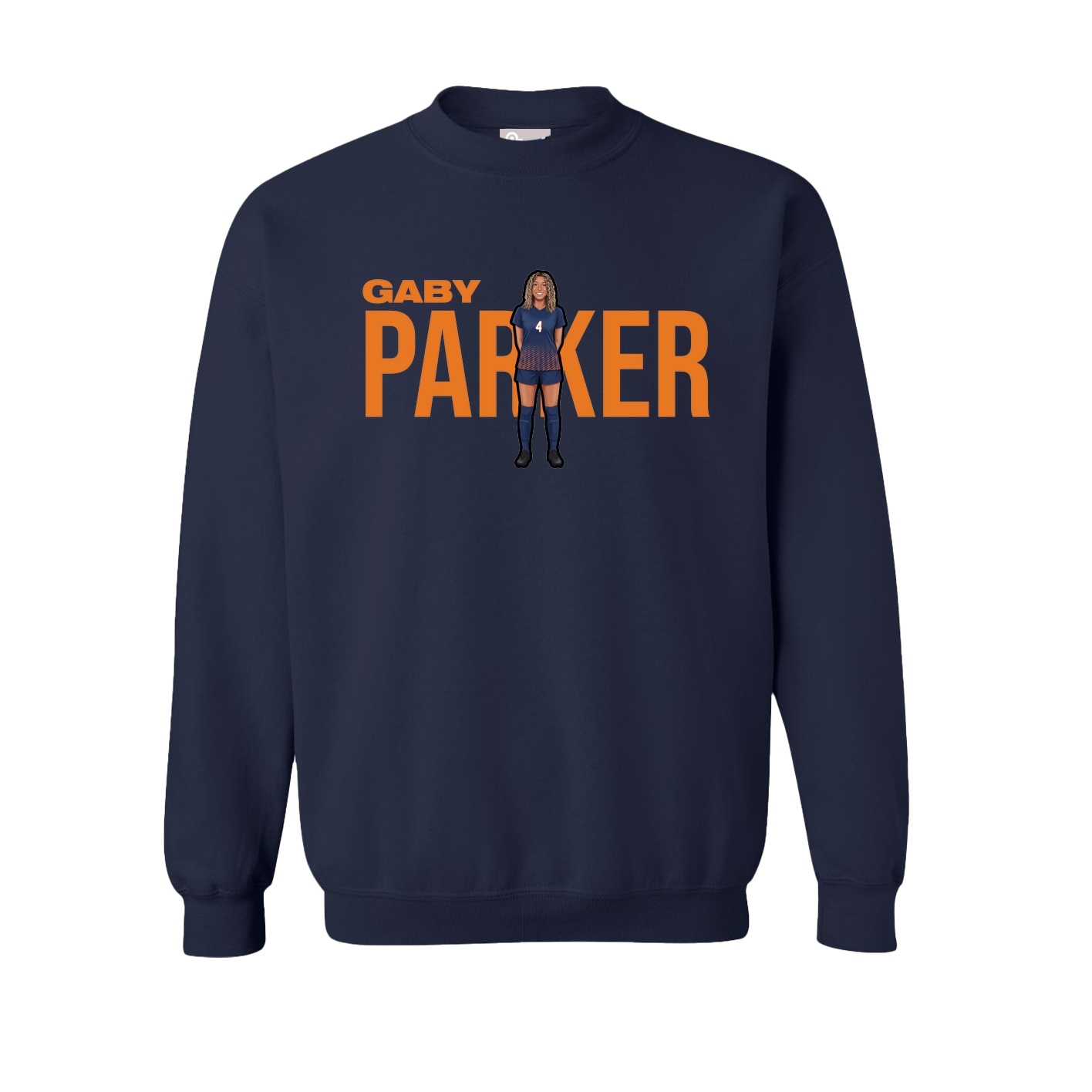 Fleece Crew — Player Name in Navy