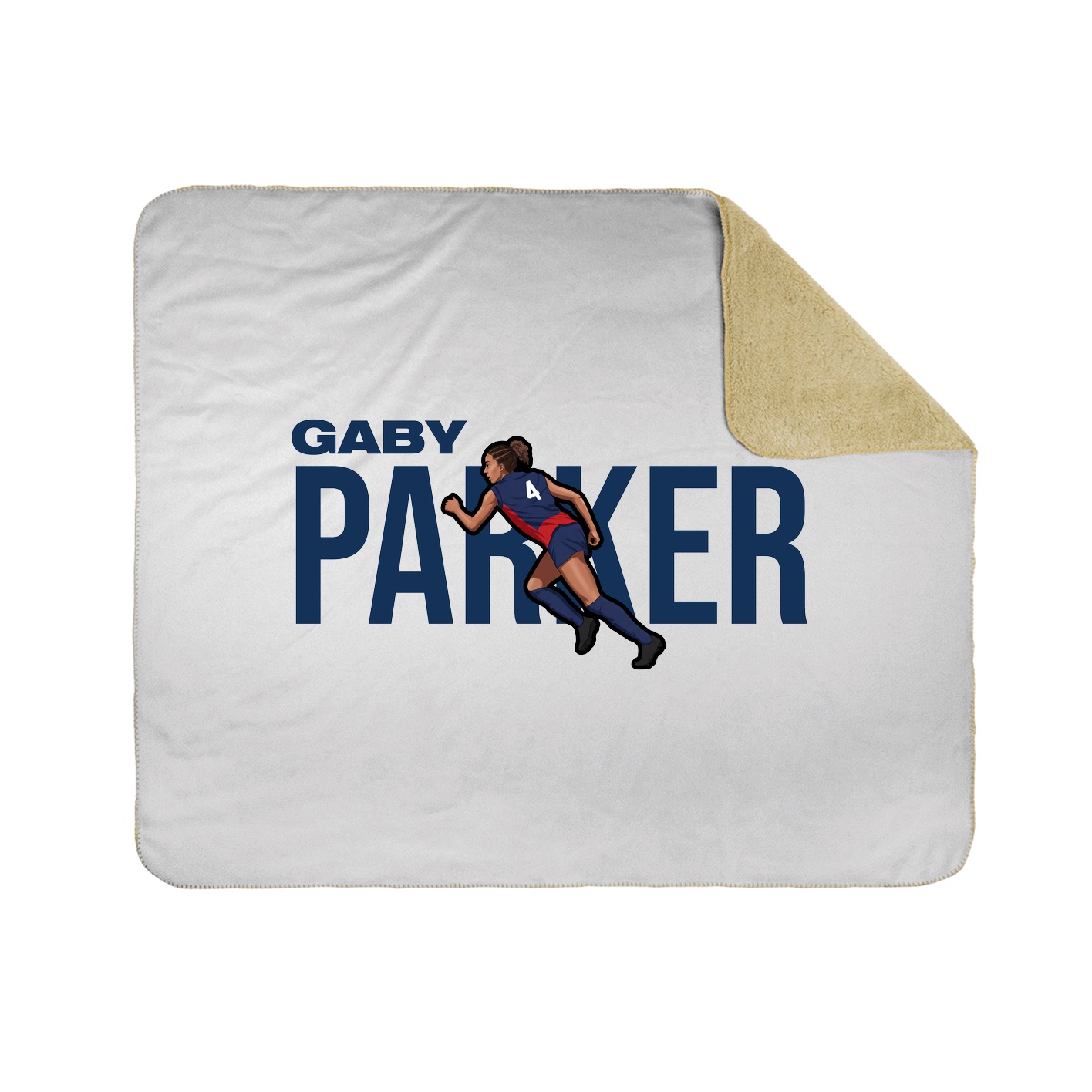Throw Blanket — Player Name in White