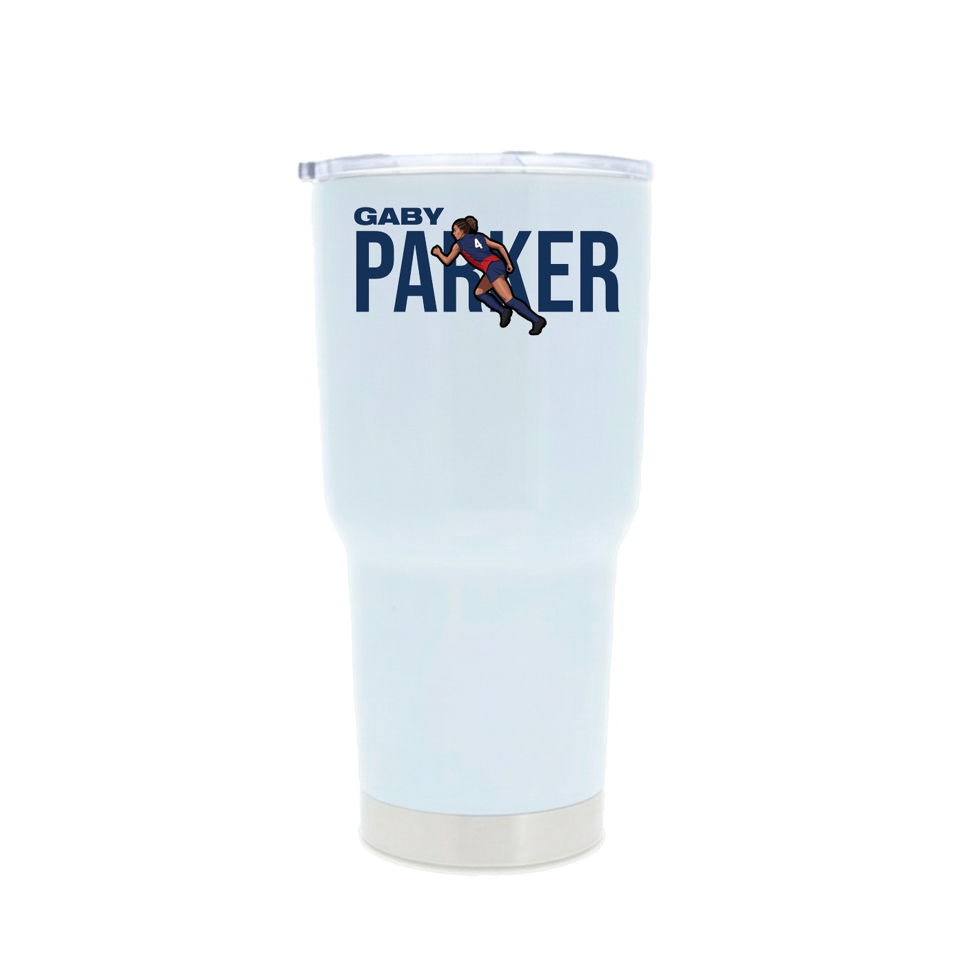 30oz Stainless Steel Tumbler — Player Name in White
