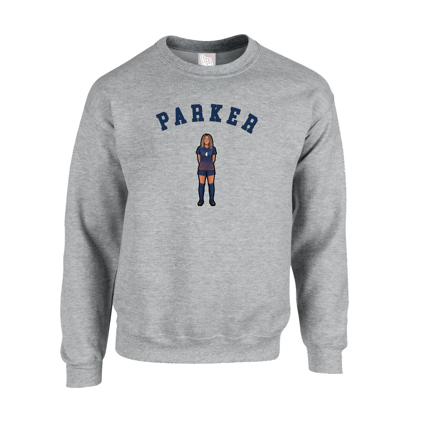 Fleece Crew — Shirsey Arch in Grey
