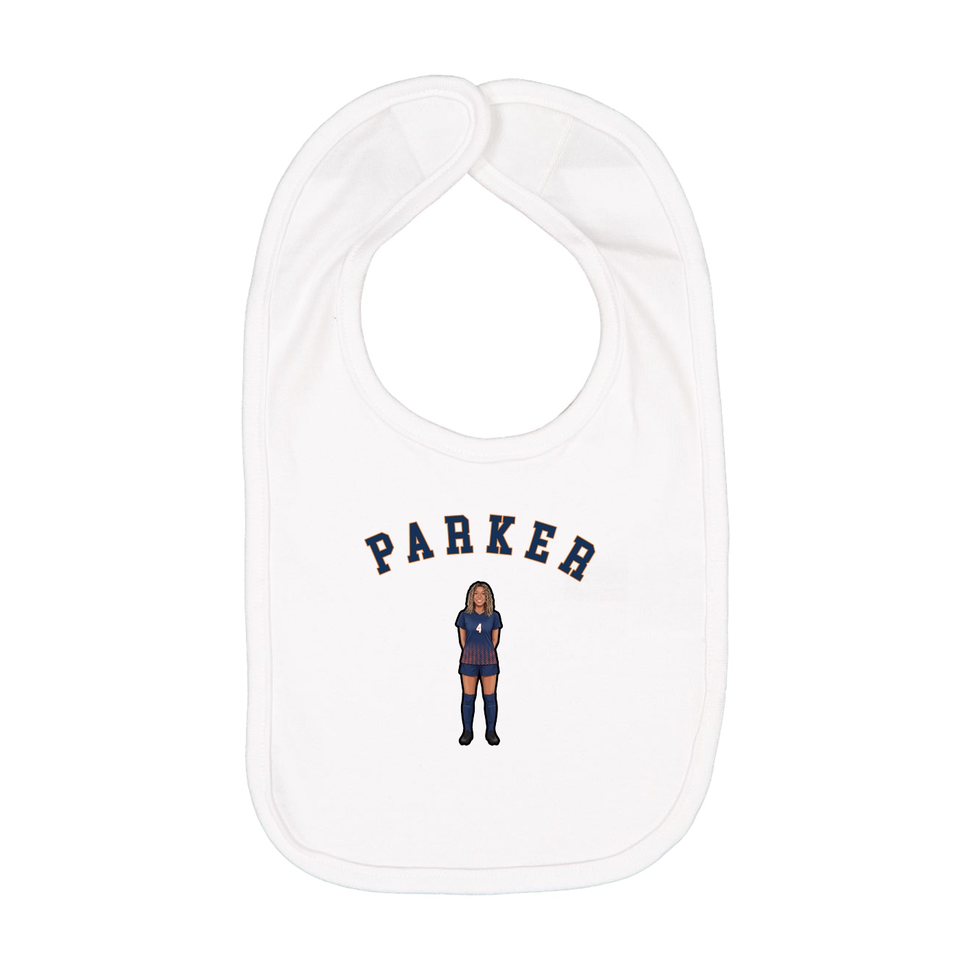 Infant Bib — Shirsey Arch in White