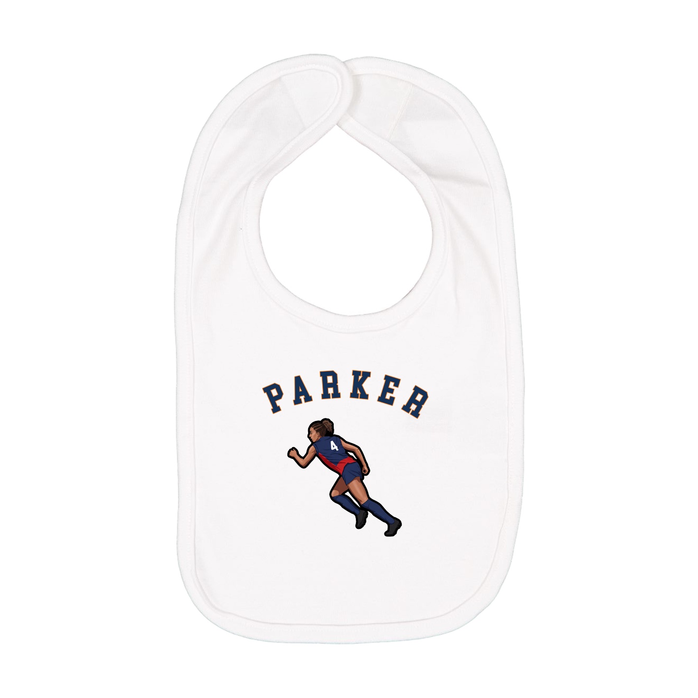 Infant Bib — Shirsey Arch in White