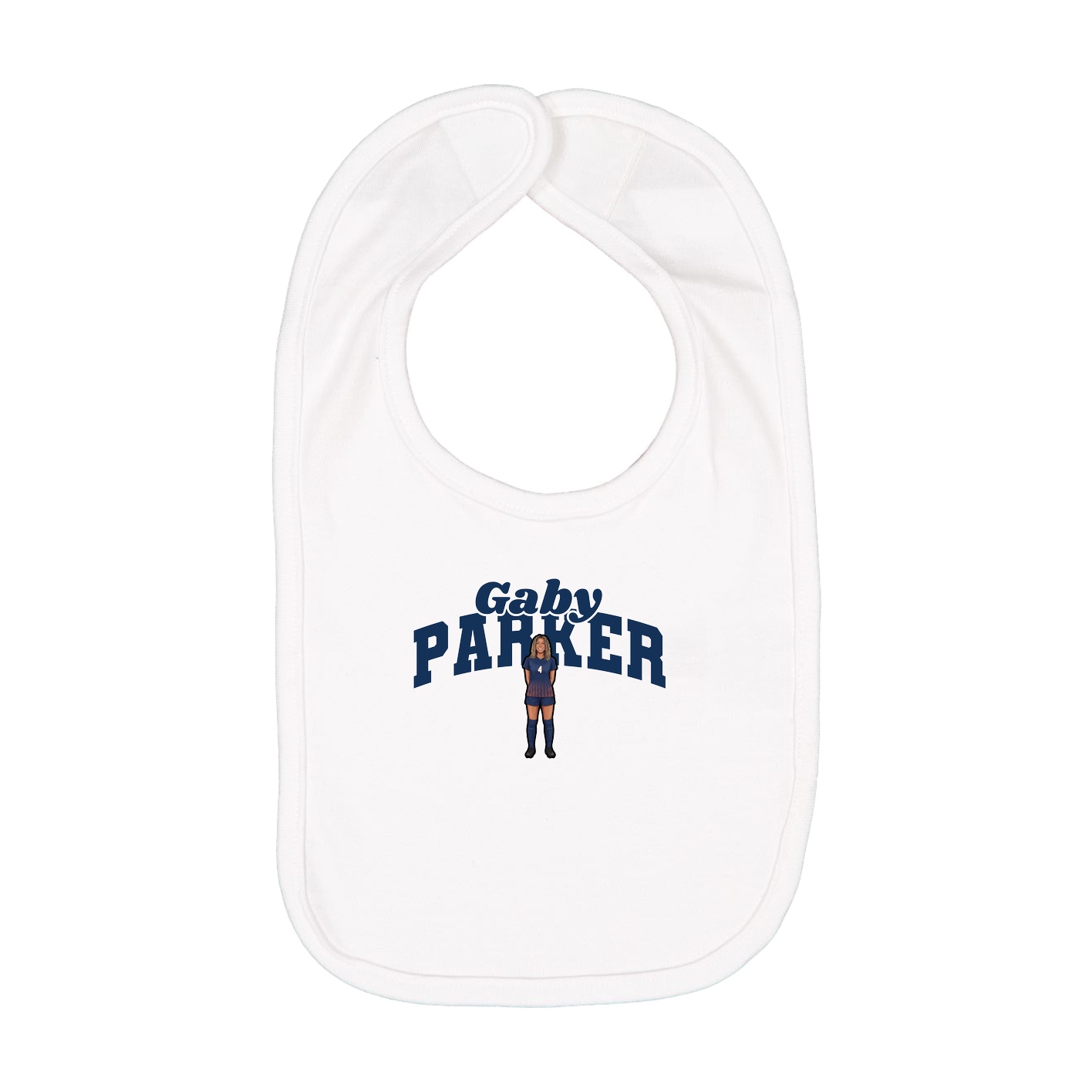 Infant Bib — Signature Arch in White