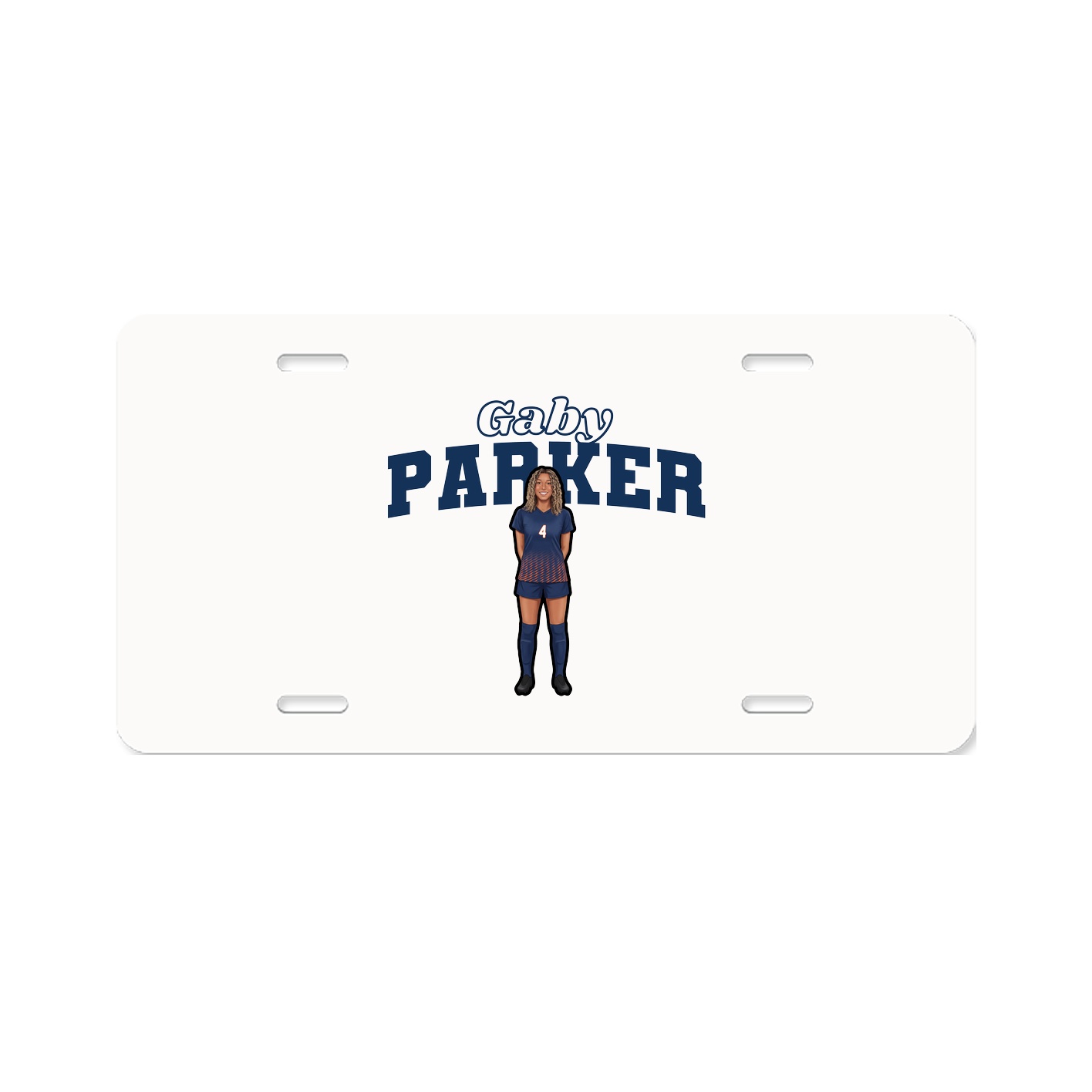 License Plate — Name Arch in Classic