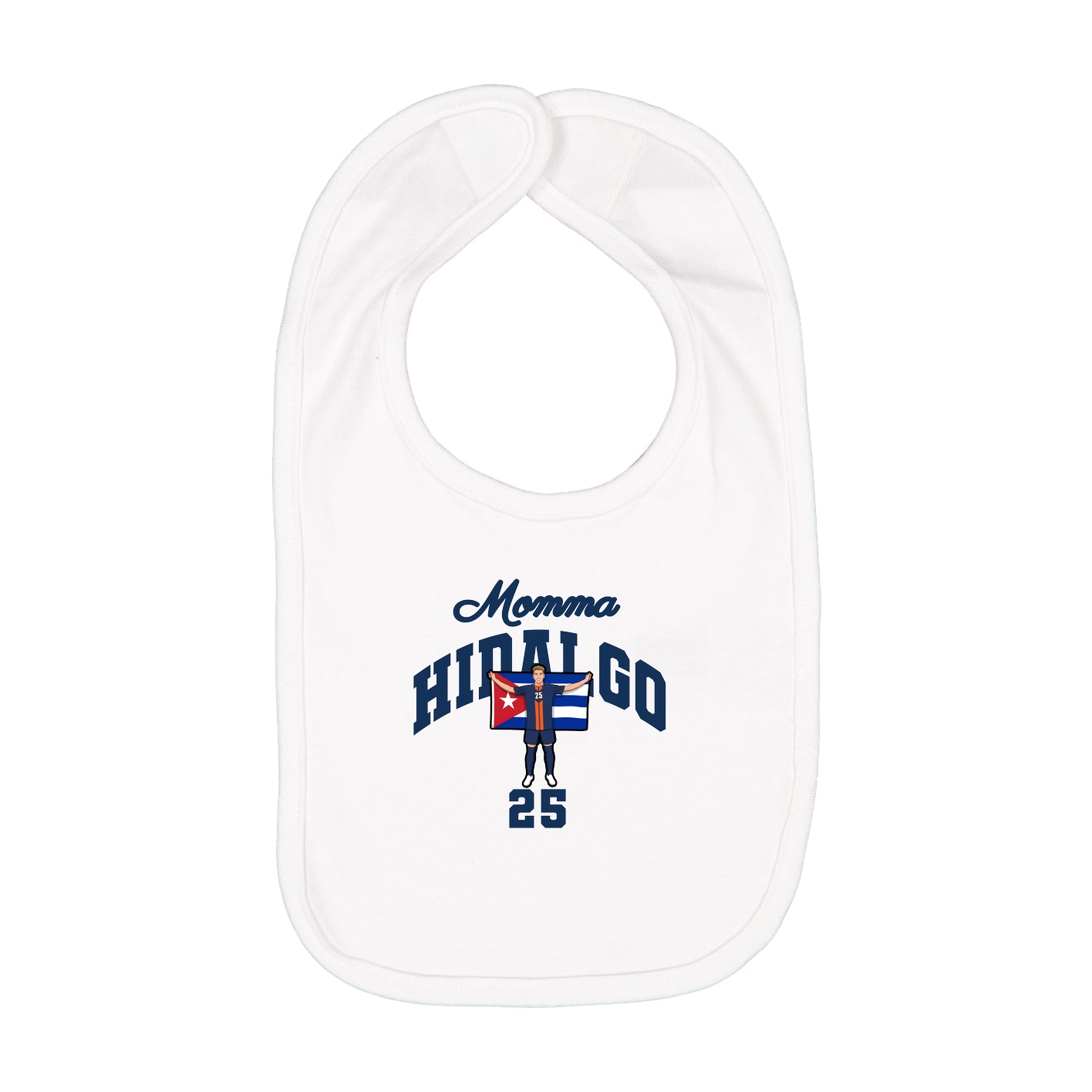 Infant Bib — Mothers Day Arch in White