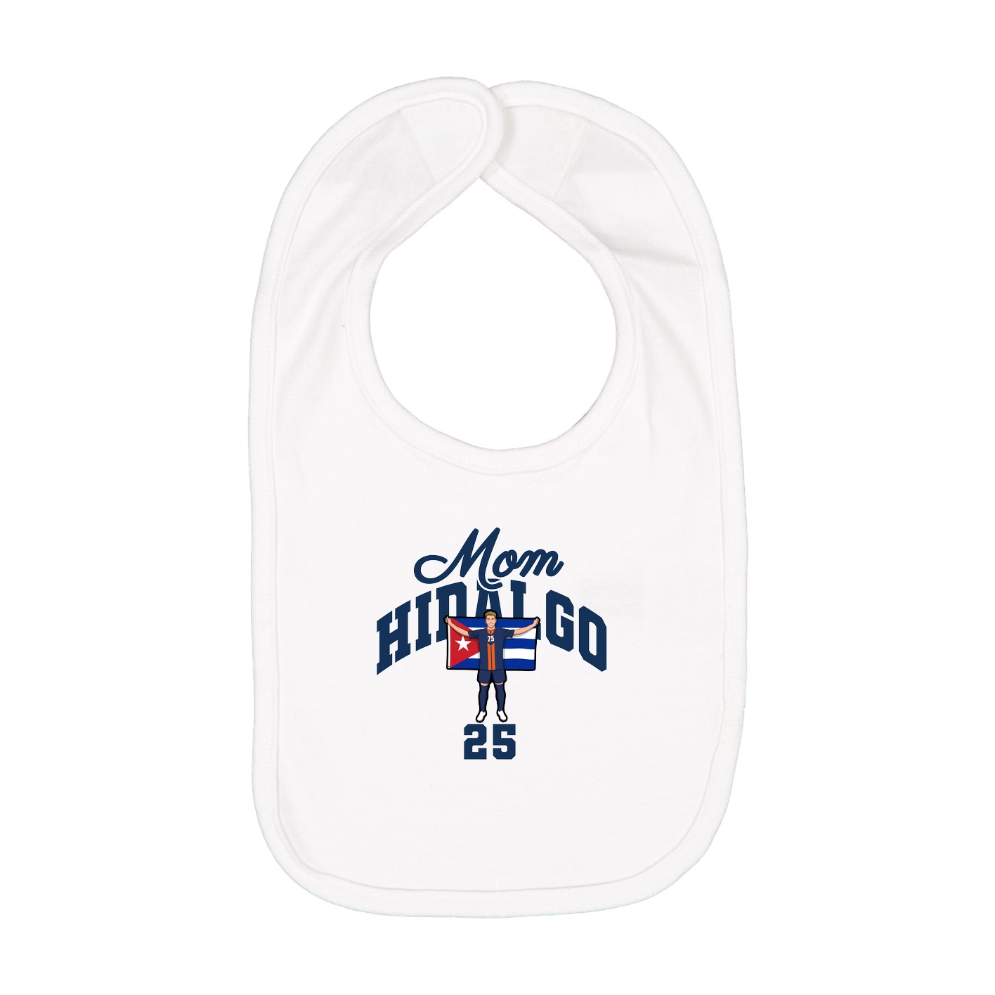 Infant Bib — Mothers Day Arch in White