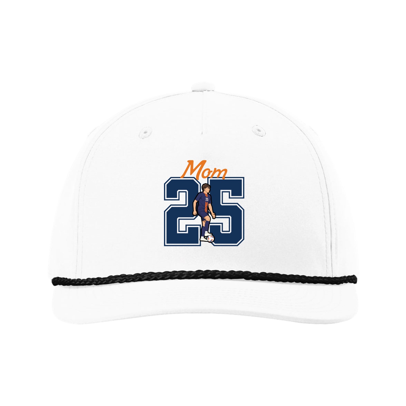 Five-Panel Classic Rope Cap — Mothers Day Shirsey in White