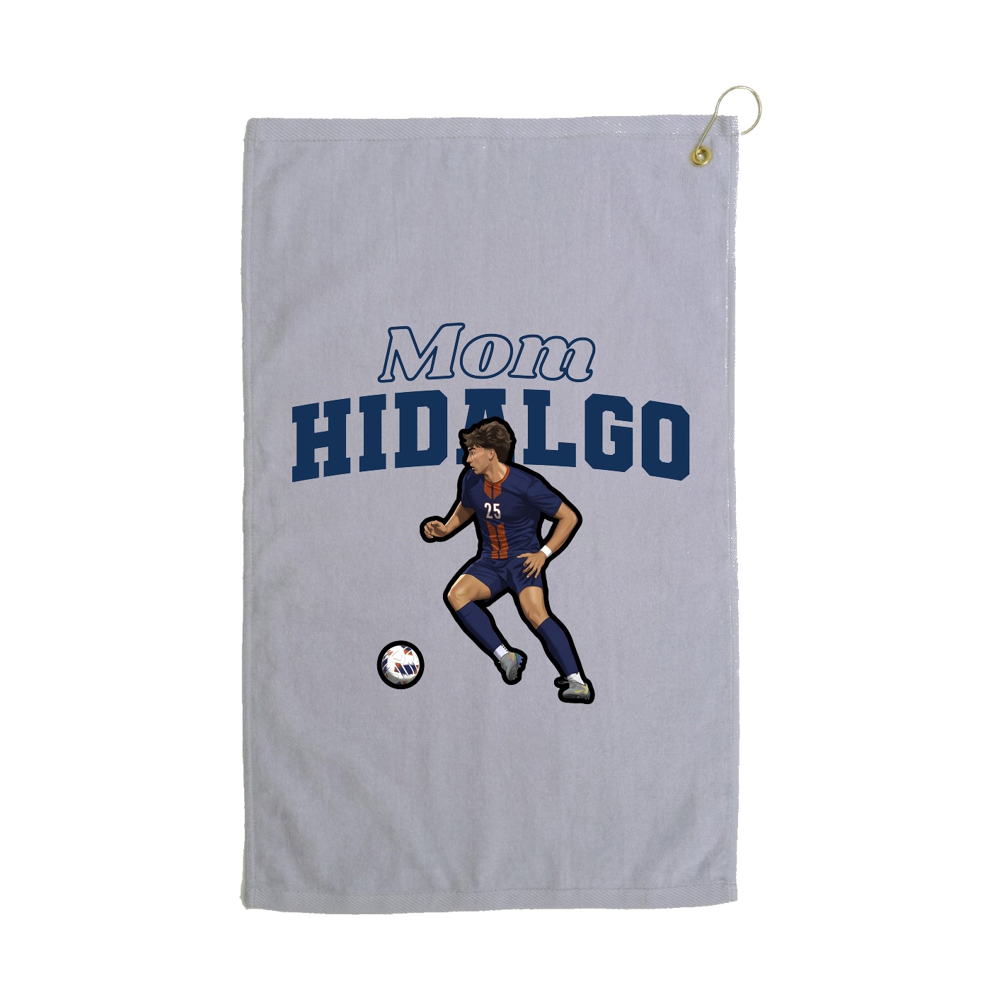 Golf Towel — Mothers Day Block in Grey