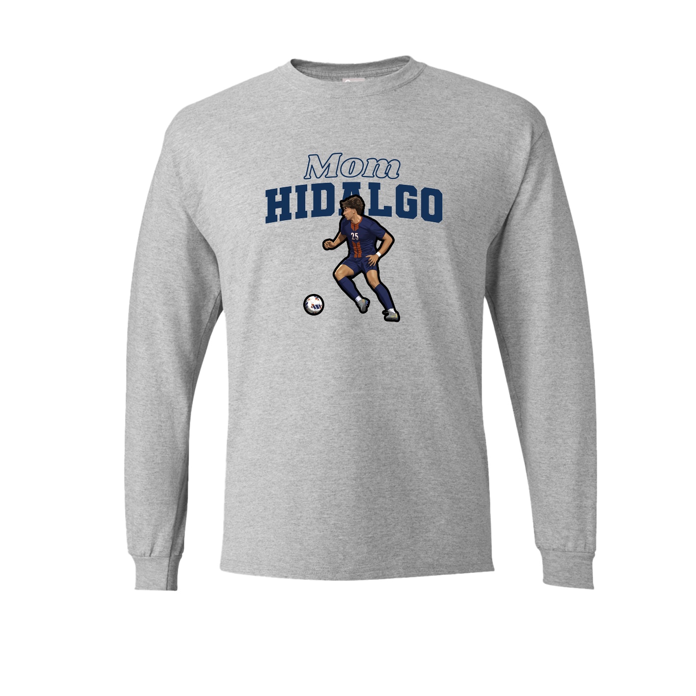 Long Sleeve Tee — Mothers Day Block in Grey