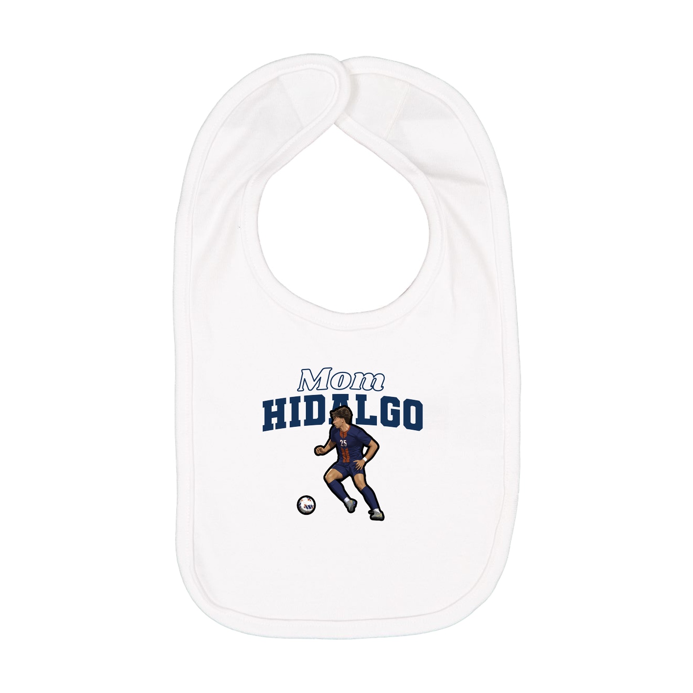 Infant Bib — Mothers Day Block in White