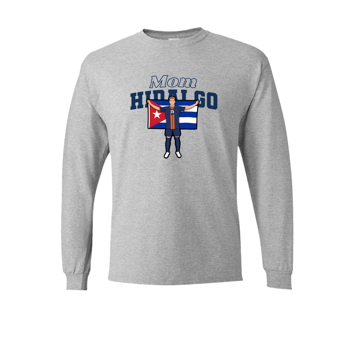 Long Sleeve Tee — Mothers Day Block in Grey